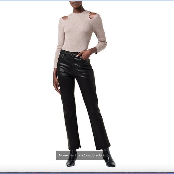 NWT Hudson Nico Mid-Rise Coated Stretch Straight-Leg Ankle Jeans - Picture 2 of 4